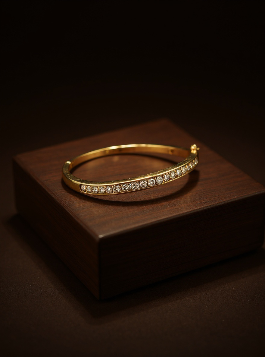 Sárga arany brilles reif karkötő