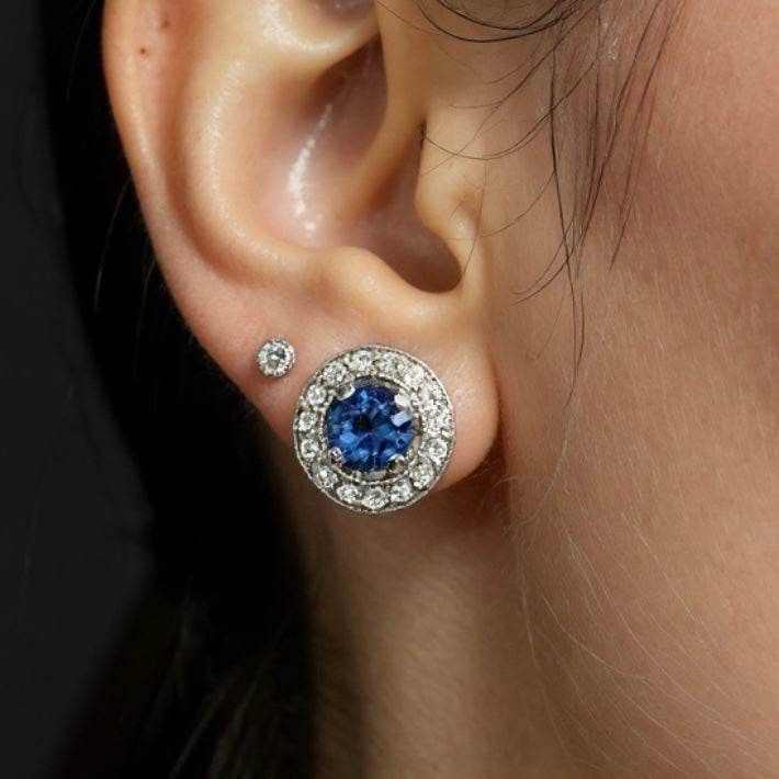 Fehérarany brilles, gyöngyös variálható fülbevaló