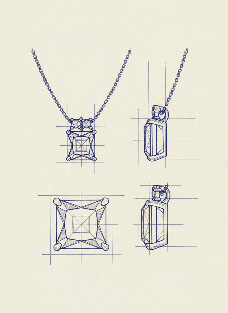 Art deco stílusú fehérarany garnitúra akvamarinnal, gyémántokkal