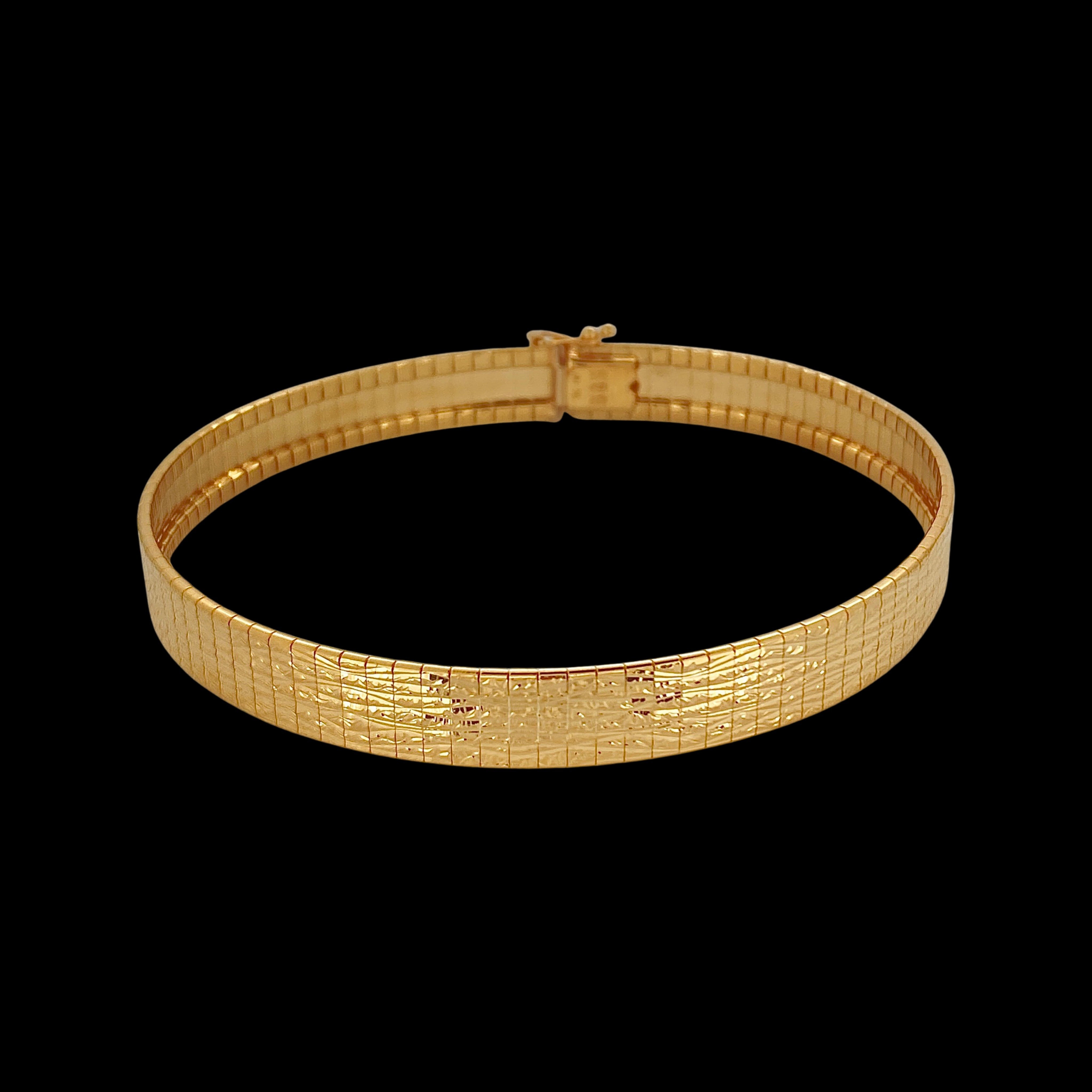 Exkluzív arany 1 cm széles női karkötő