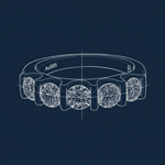 Sárga arany brilles alliance gyűrű