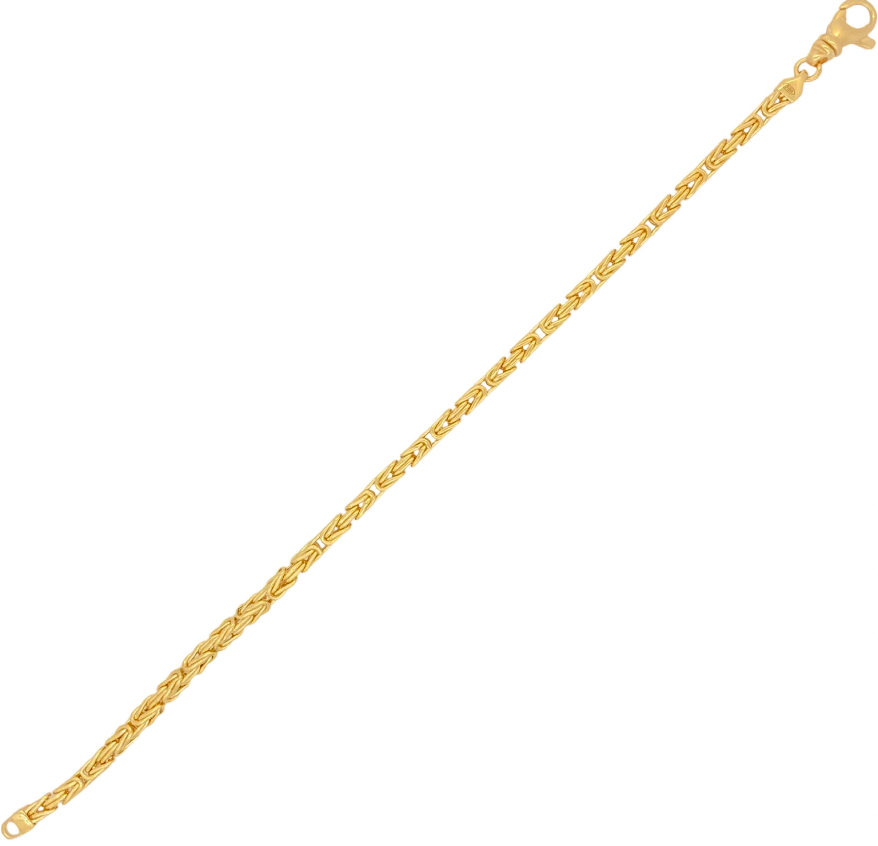 Unisex arany szögletes vastag királylánc karkötő