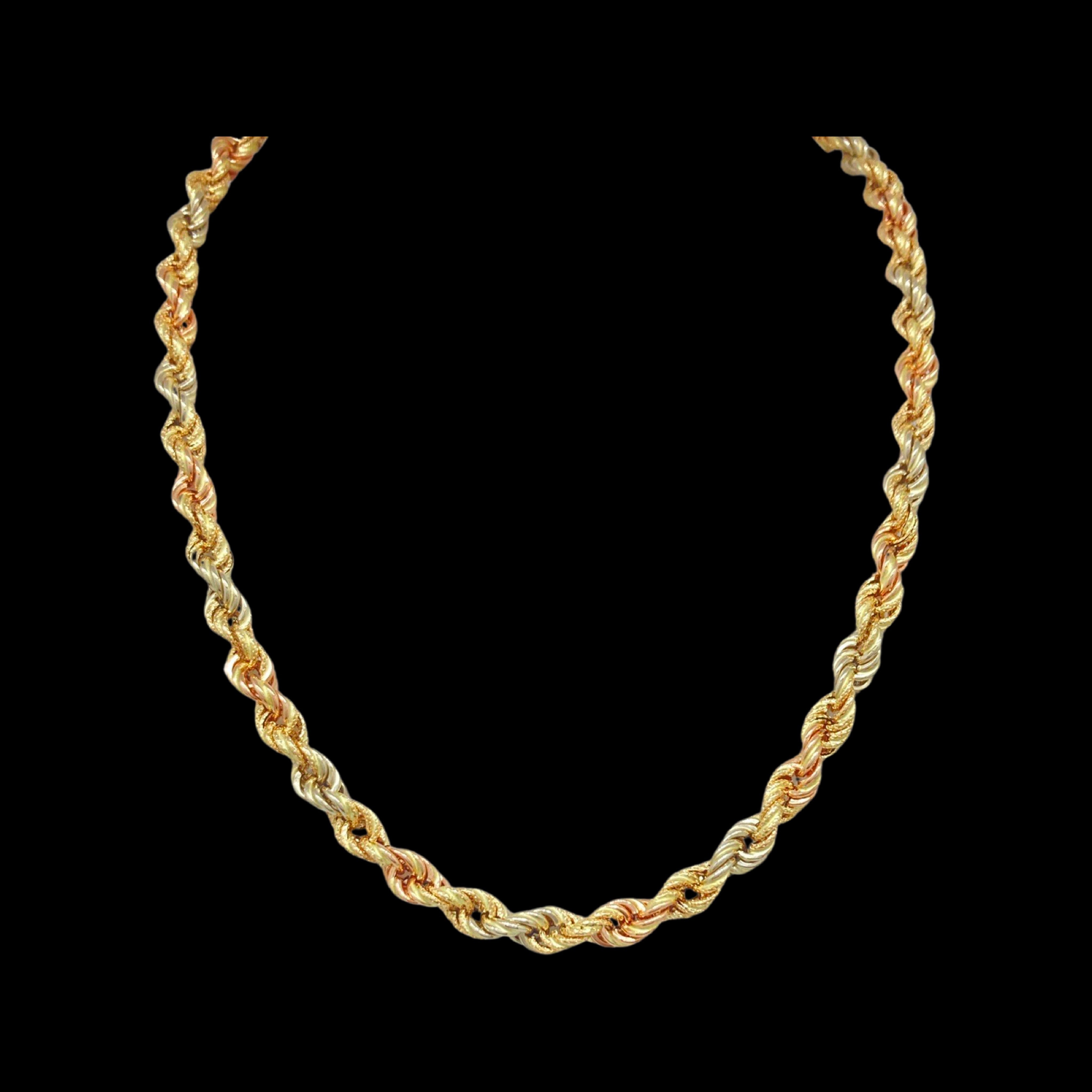 Háromszínű arany Walles női nyaklánc