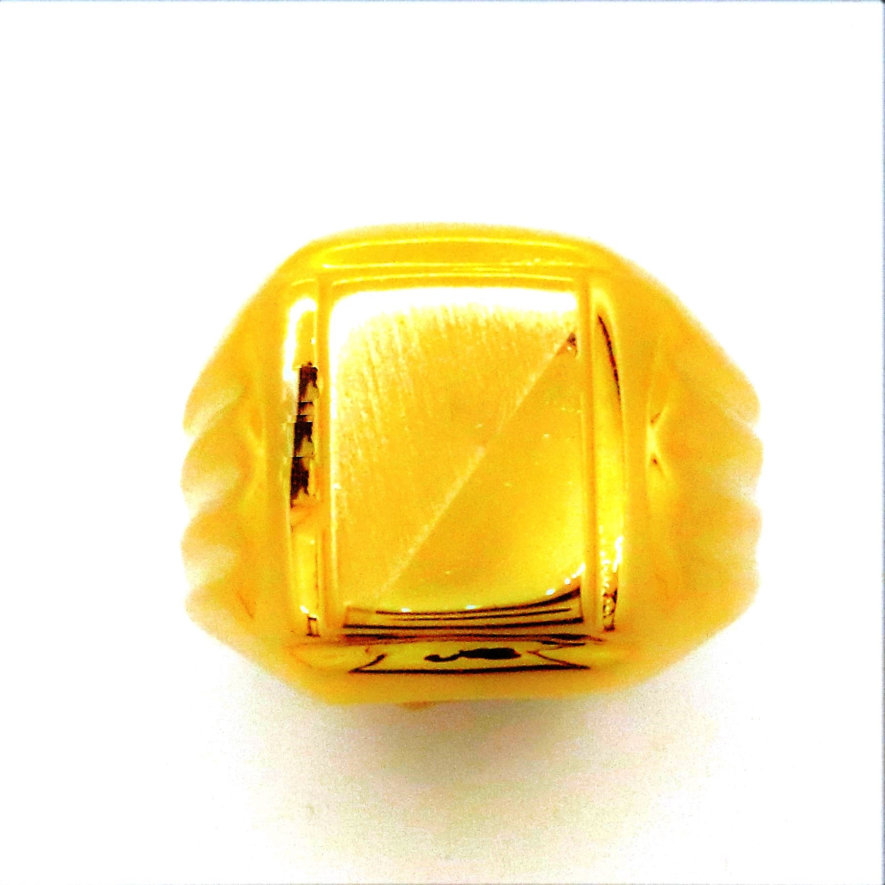 Férfi arany klasszikus pecsétgyűrű - V-Pearl