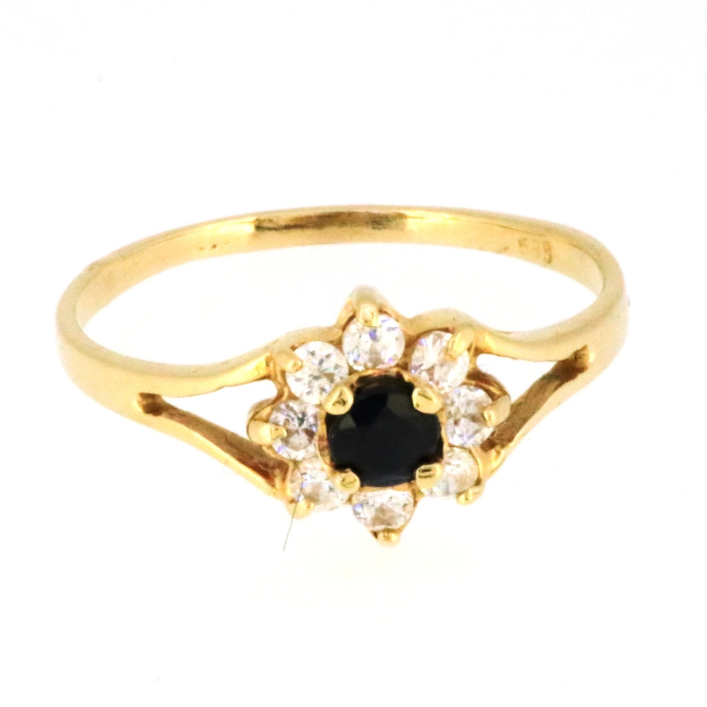 Sárga arany virágos gyűrű - V-Pearl