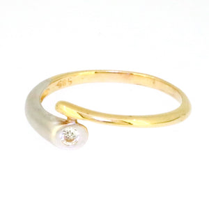Kétszínű arany modern női gyűrű - V-Pearl