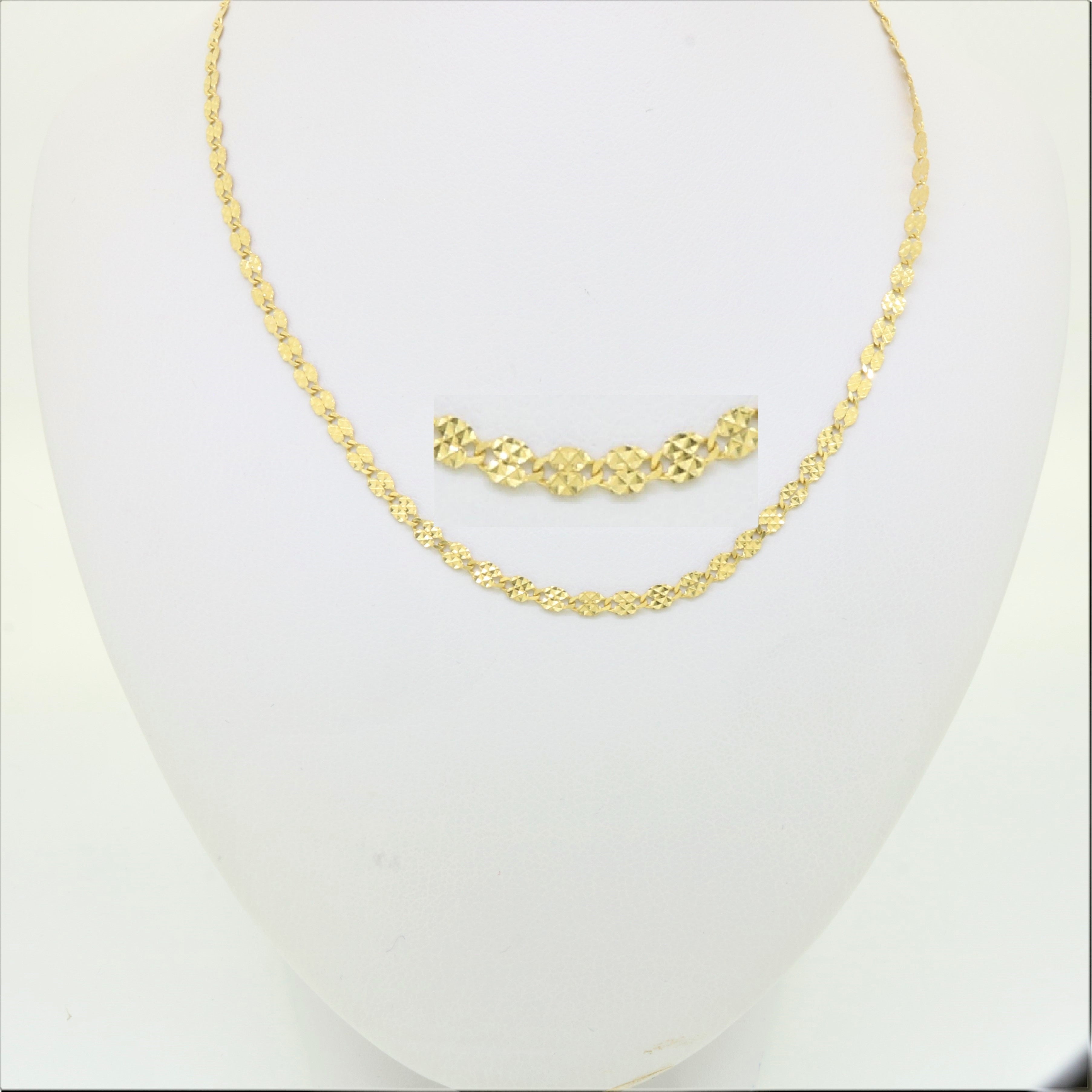 Női sárga arany mintás nyaklánc 3 - V-Pearl