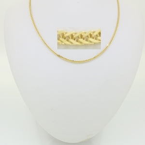 Női sárga arany fonott nyaklánc - V-Pearl