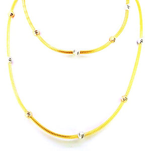 Kétszínű arany szemes díszítésű nyakék - V-Pearl