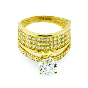 Arany különleges köves gyűrű - V-Pearl