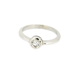 Fehérarany gyémánt női szoliter gyűrű - V-Pearl