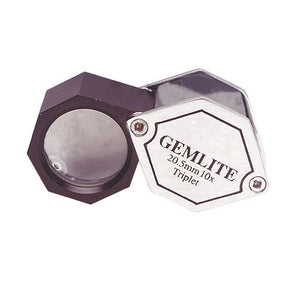GEMLITE szögletes gyémánt lupé 10x triplet - V-Pearl
